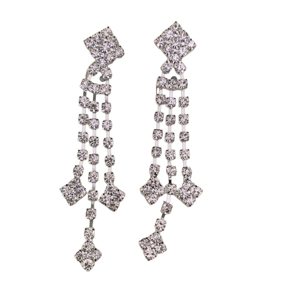 Diamond Bling Dangle Earring Wedding Prom